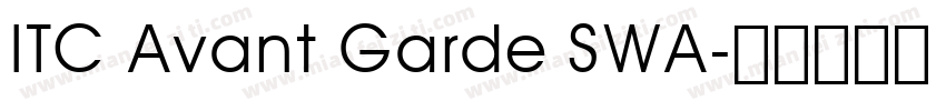 ITC Avant Garde SWA字体转换